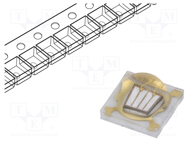 LED; 3.45x3.45x2.13mm; ultraviolet; 130°; 500mA; λd: 410nm