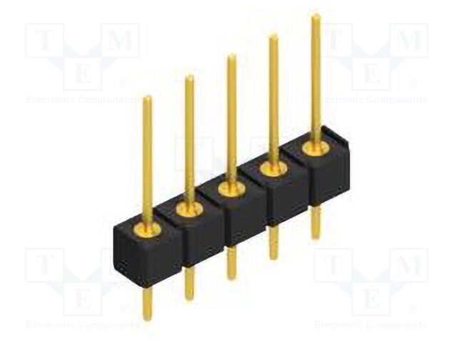 Connector: pin strips; pin header; male; PIN: 5; 2.54mm; THT; 1x5
