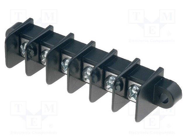 PCB terminal block; straight; ways: 6; on PCBs,mounting holes
