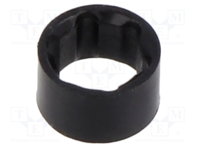 LED holder; 3mm; two-piece; black; UL94V-2; L: 5mm; Mat: polyamide