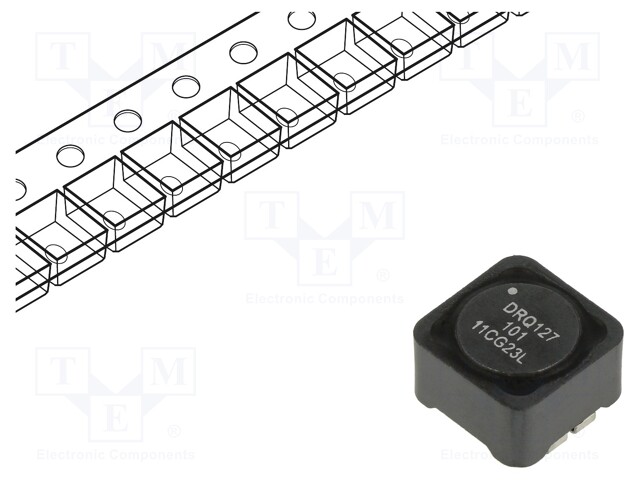 Inductor: wire; SMD; 100uH; Ioper: 1.96A; 163mΩ; ±20%; Isat: 3.64A