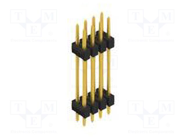 Connector: pin strips; pin header; male; PIN: 8; 2.54mm; THT; 2x4