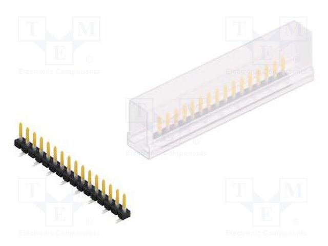 Connector: pin strips; pin header; male; PIN: 16; 2.54mm; SMT; 1x16