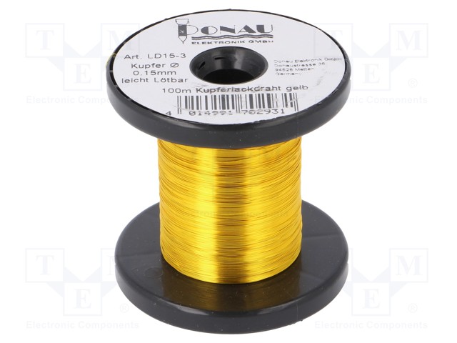 Silver plated copper wires; 0.15mm; 100m; Core: Cu,silver plated