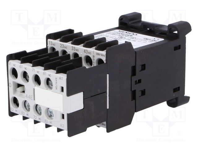 Contactor: 8-pole; NC x4 + NO x4; 230VAC; 4A; DIN; screw terminals
