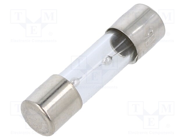 Fuse: fuse; time-lag; 6A; 250VAC; glass; 20x5.2mm; brass; bulk