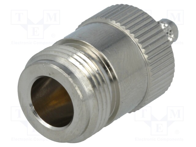 Plug; N; female; straight; 50Ω; crimped; for cable; teflon