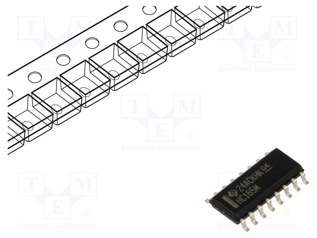 IC: digital; 8bit,shift register,serial output,parallel in; SMD