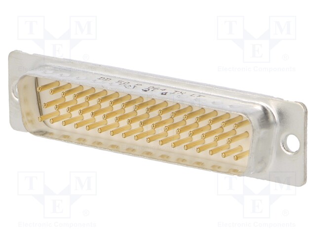 D Sub Connector, DB50, Standard, Plug, FCI D Series, 50 Contacts, DD, Solder Cup