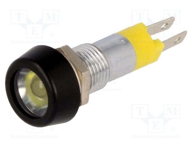Indicator: LED; recessed; 24÷28VAC; Cutout: Ø8.2mm; metal