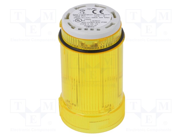 Signaller: lighting; bulb BA15D; yellow; Usup: 12÷250VDC; IP66