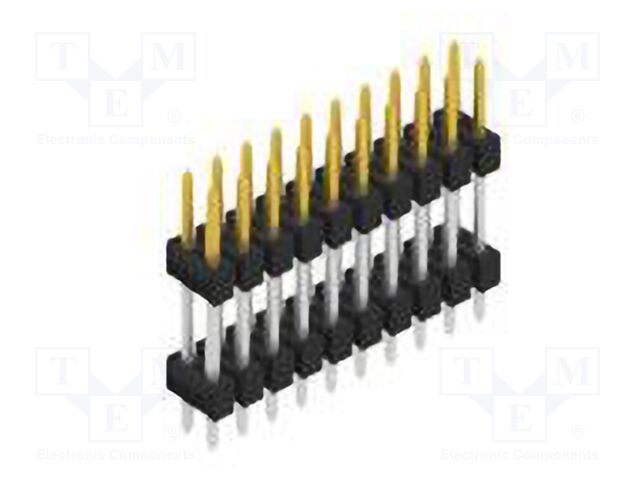 Connector: pin strips; pin header; male; PIN: 20; 2.54mm; THT; 2x10