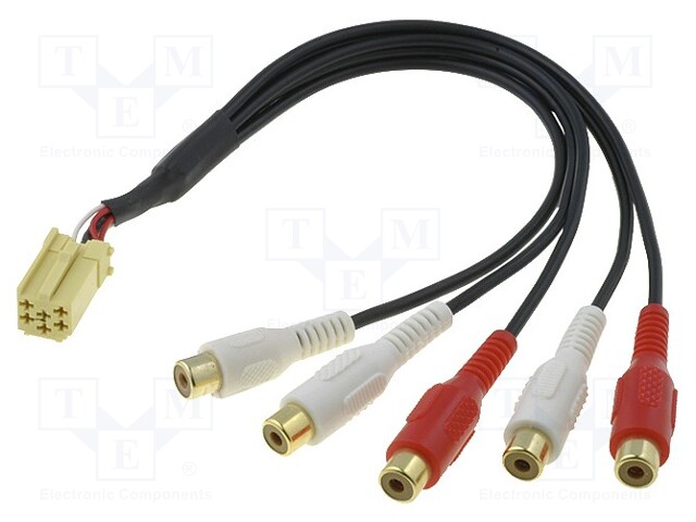 ISO mini plug,RCA socket x5; PIN: 6