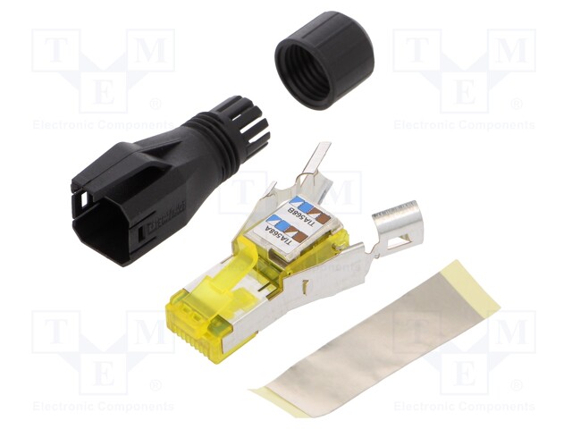 Plug; RJ45; PIN: 8; Cat: 6a; silver plated; Layout: 8p8c; 26AWG÷24AWG
