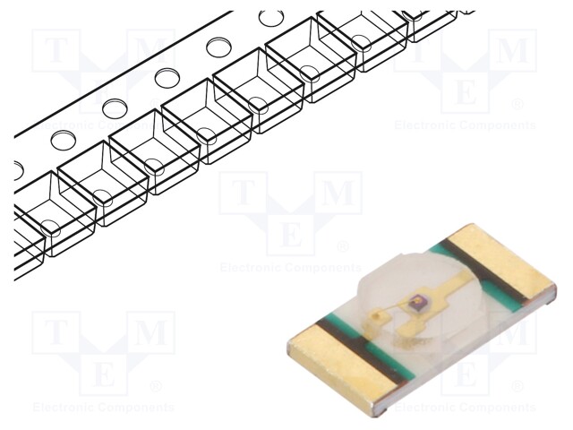 LED; SMD; 1206; red; 18÷280mcd; 3.2x1.6x0.6mm; 130°; 1.8÷2.4V; 20mA