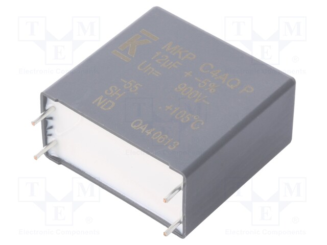 Capacitor: polypropylene; DC-Link; 12uF; ESR: 6.9mΩ; THT; ±5%; 14.4A