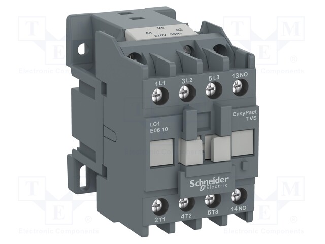 Contactor: 3-pole; NO x3; Auxiliary contacts: NO; 220VAC; 6A; DIN