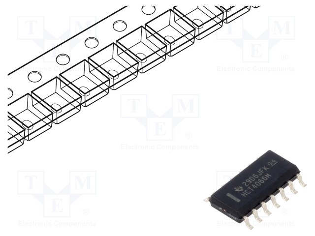 IC: digital; bilateral,switch; Ch: 4; SMD; SOIC14; 4.5÷5.5VDC; HCT