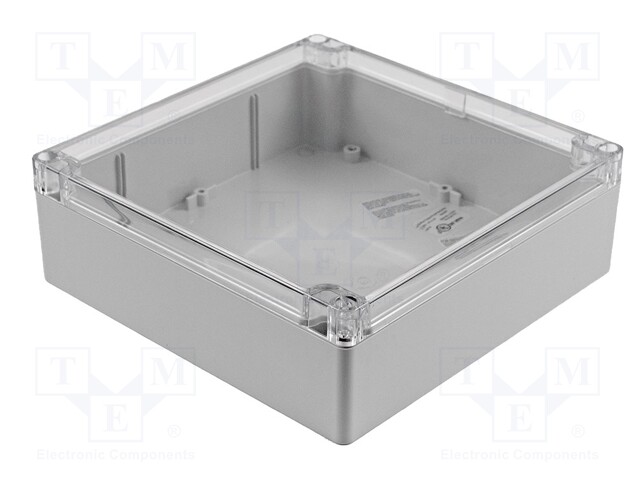 Enclosure: multipurpose; X: 180mm; Y: 180mm; Z: 60mm; 1554; grey; IP68