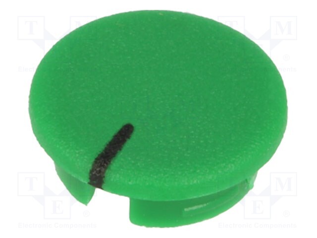 Cap; ABS; green; push-in; Pointer: black; Application: A2523,A2623