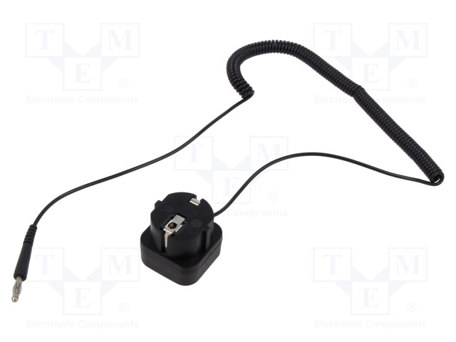 Connection cable; ESD; Features: resistor 1MΩ; black; 2.4m