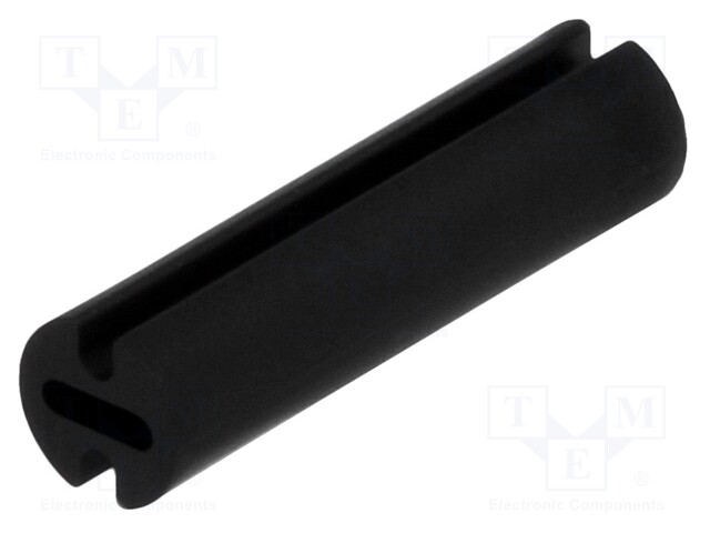 Spacer sleeve; LED; Øout: 4.5mm; ØLED: 3mm; L: 17mm; black; UL94V-2