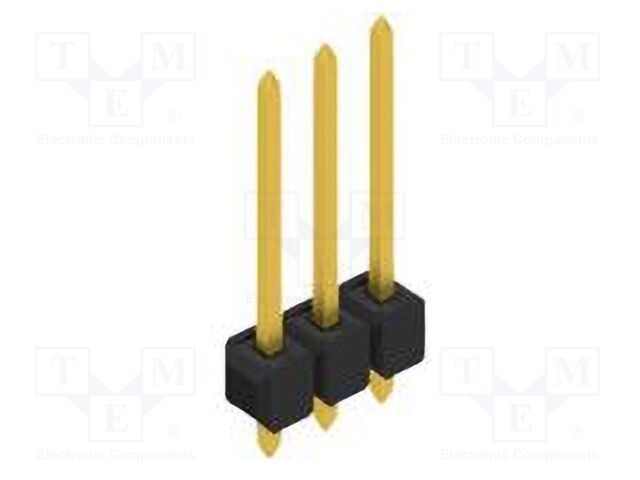 Connector: pin strips; pin header; male; PIN: 3; 2.54mm; THT; 1x3