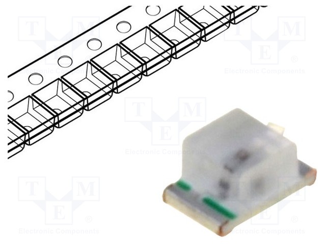 LED; SMD; 0805; yellow; 30÷50mcd; 2x1.25x1mm; 120°; 1.6÷2.4V; 20mA