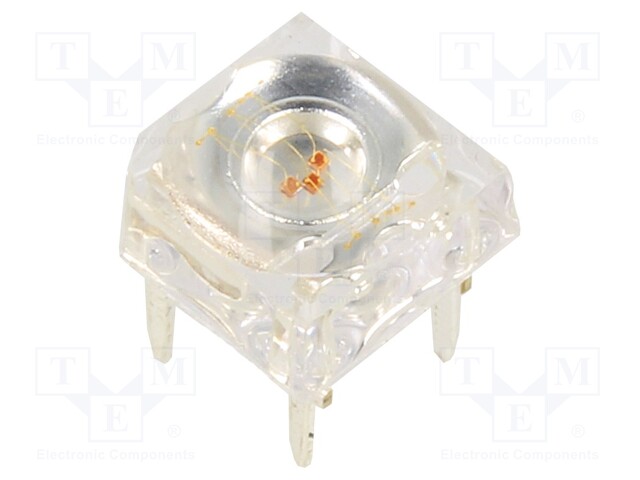 LED Super Flux; 7.62x7.62mm; red; 120°; Front: convex; 60mA