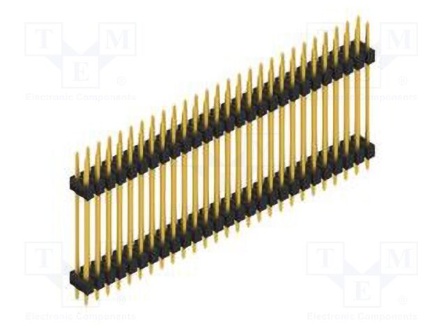Connector: pin strips; pin header; male; PIN: 54; 2.54mm; THT; 2x27