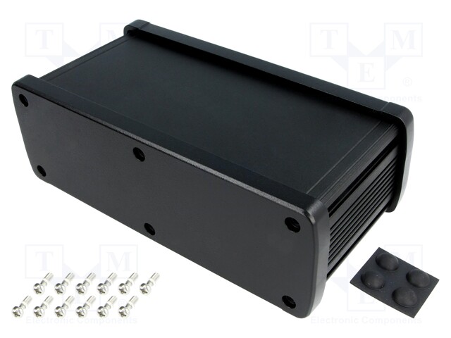 Enclosure: multipurpose; X: 177.6mm; Y: 89mm; Z: 61.1mm; aluminium