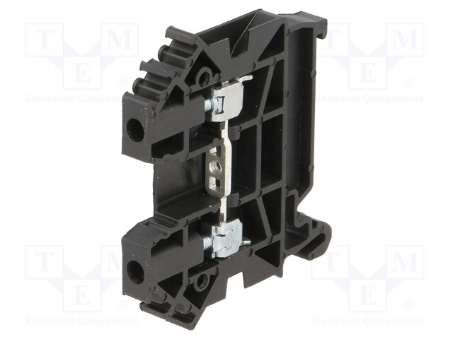 Splice terminal: rail; 0.5÷4mm2; ways: 1; terminals: 2; black; TS35