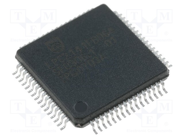 ARM7TDMI microcontroller; Flash: 32kx8bit; SRAM: 8192B; LQFP64