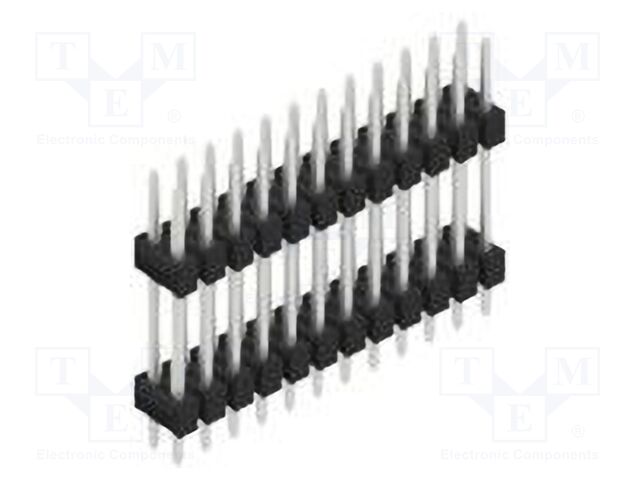 Connector: pin strips; pin header; male; PIN: 24; 2.54mm; THT; 2x12