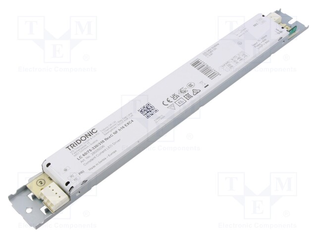 Power supply: switched-mode; LED; 60W; 100÷310VDC; 75÷330mA; IP20