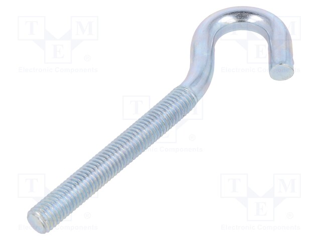 Hook; angular; steel; zinc; Thread len: 60mm; Overall len: 100mm