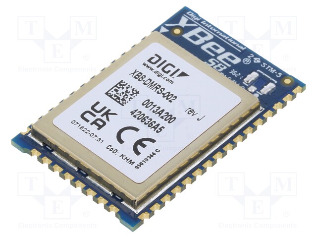 Module: RF; RF PAD; XBee; 863÷870MHz; -101dBm; 14dBm; SMD; 48/27mA