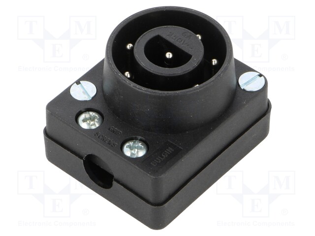 Connector: circular; plug; male; PIN: 8; for cable; screw terminal
