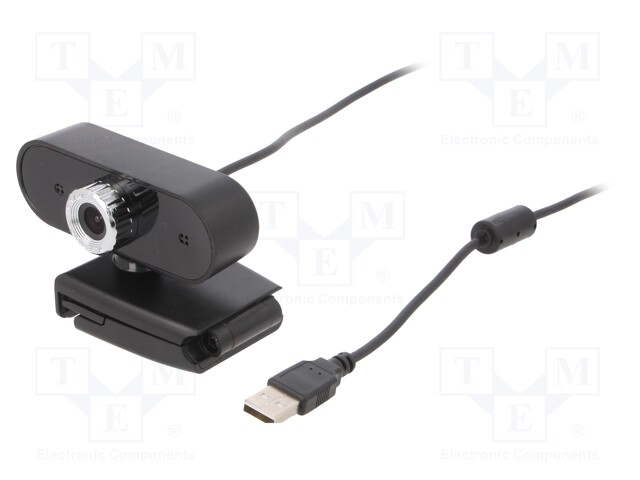 Webcam; black; USB; Features: Full HD 1080p,PnP; 1.45m