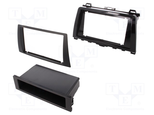 Radio mounting frame; Mazda; 2 DIN; matt black,black gloss