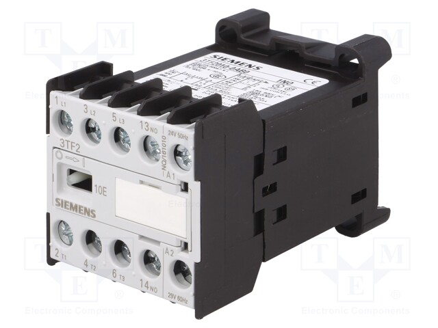 Contactor: 3-pole; NO x3; Auxiliary contacts: NO; 24VAC; 9A