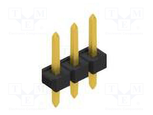 Connector: pin strips; pin header; male; PIN: 3; 2.54mm; THT; 1x3
