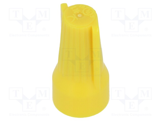 Close end; Twist Splice; 22AWG÷10AWG; screwed; yellow; max.105°C