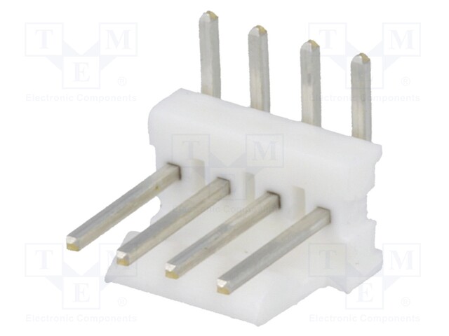 Socket; wire-board; male; PIN: 4; 2.54mm; THT; MTA-100; tinned