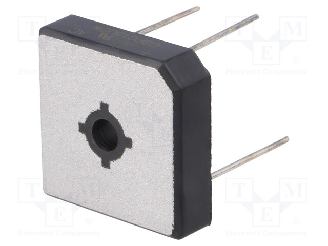 Single-phase bridge rectifier; Urmax: 200V; If: 15A; Ifsm: 300A