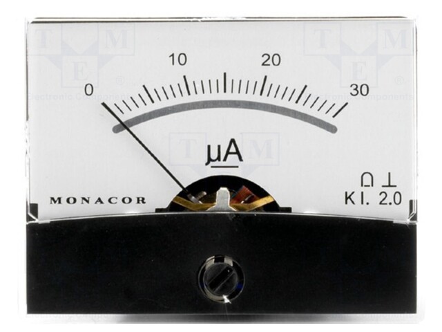 Meter: mounting; on panel; 4 screws on the meter's rear; Class: 2