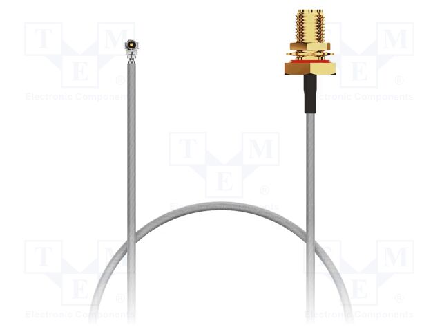 Cable; HIROSE U.FL,RP-SMA female; black; -40÷85°C; 0÷3GHz; 150mm