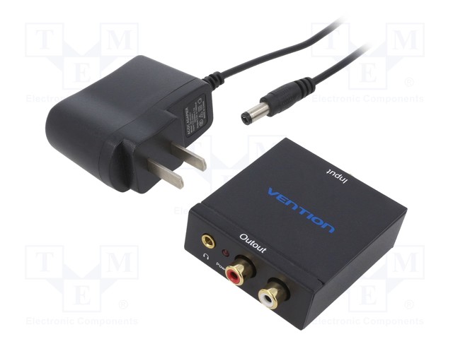 Digital-to-analog converter; 5VDC; Input: RCA socket; 192Hz