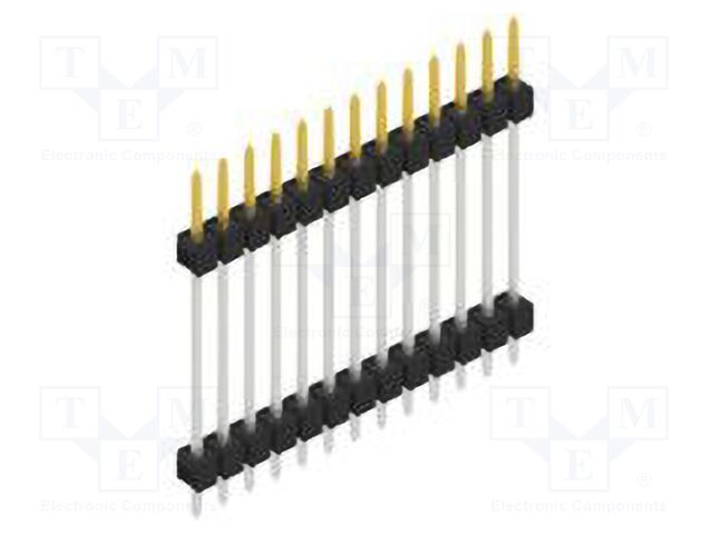 Connector: pin strips; pin header; male; PIN: 13; 2.54mm; THT; 1x13