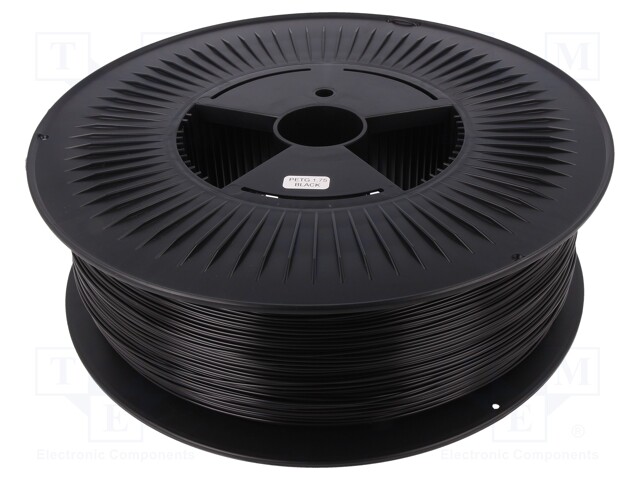 Filament: PET-G; 1.75mm; black; 220÷250°C; 5kg; ±0,05mm